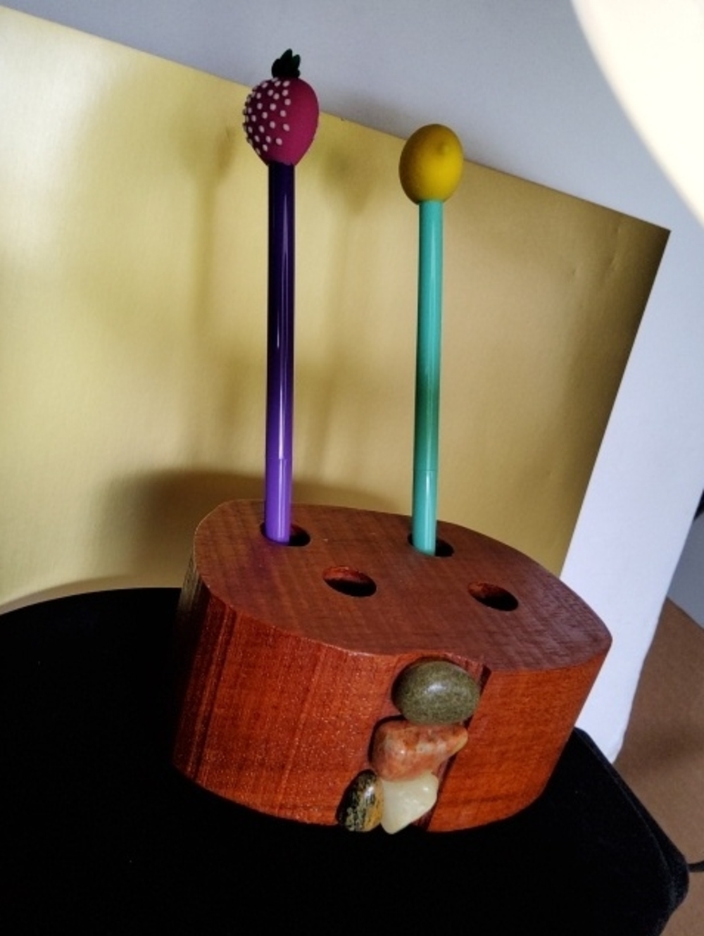 Handmade Wooden Pen & pencil holder.